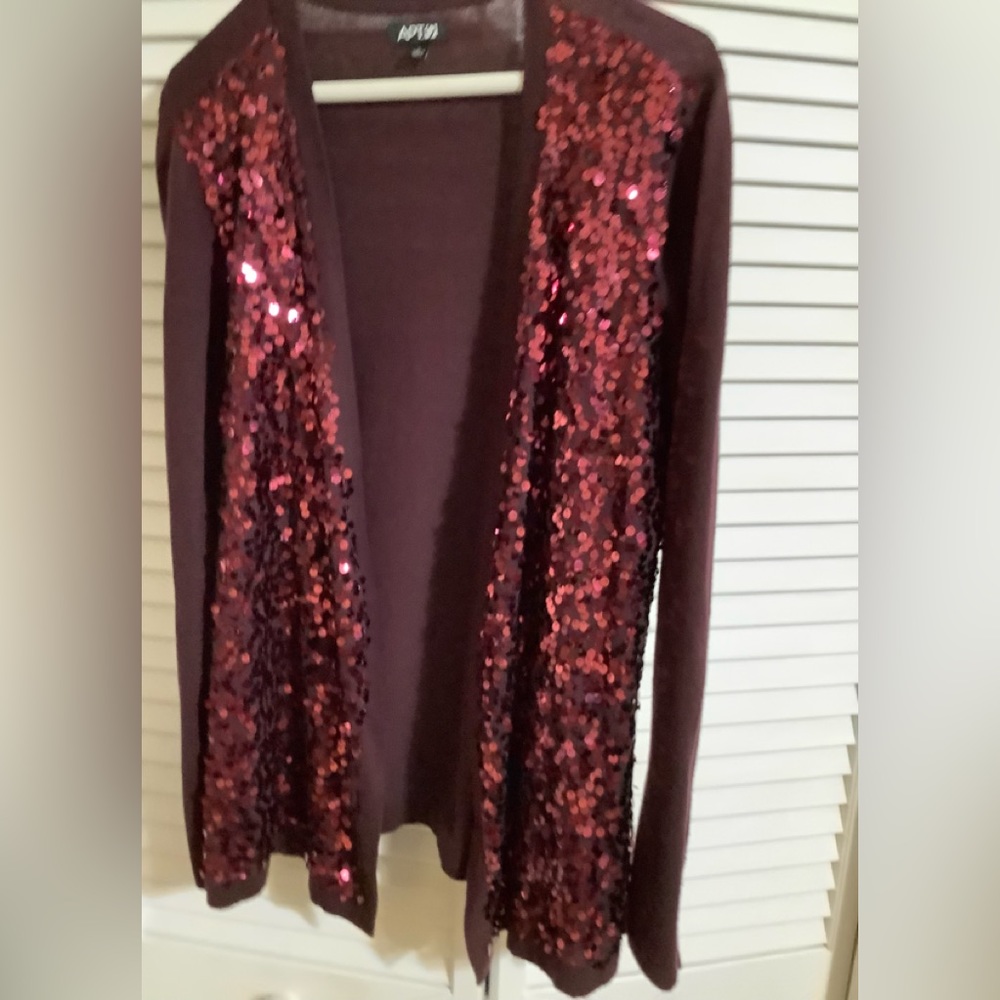 Burgundy Sequin sweater